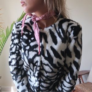 Faux fur zebra print Michael Kors jacket